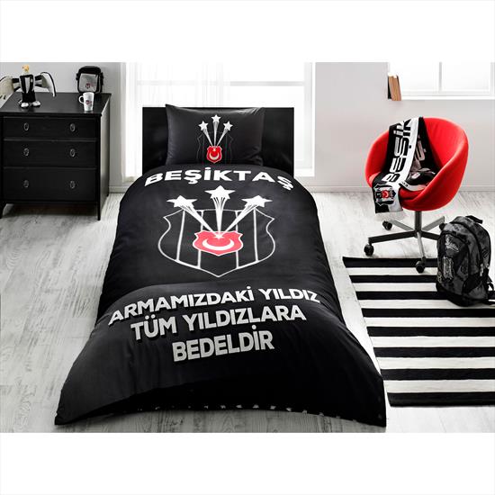 Taç Tek Kişilik Beşiktaş Tek Kişilik Nevresim Takımı